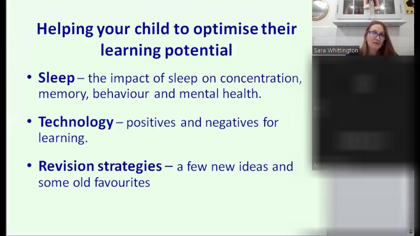 Helping your child to optimise their learning potential poster